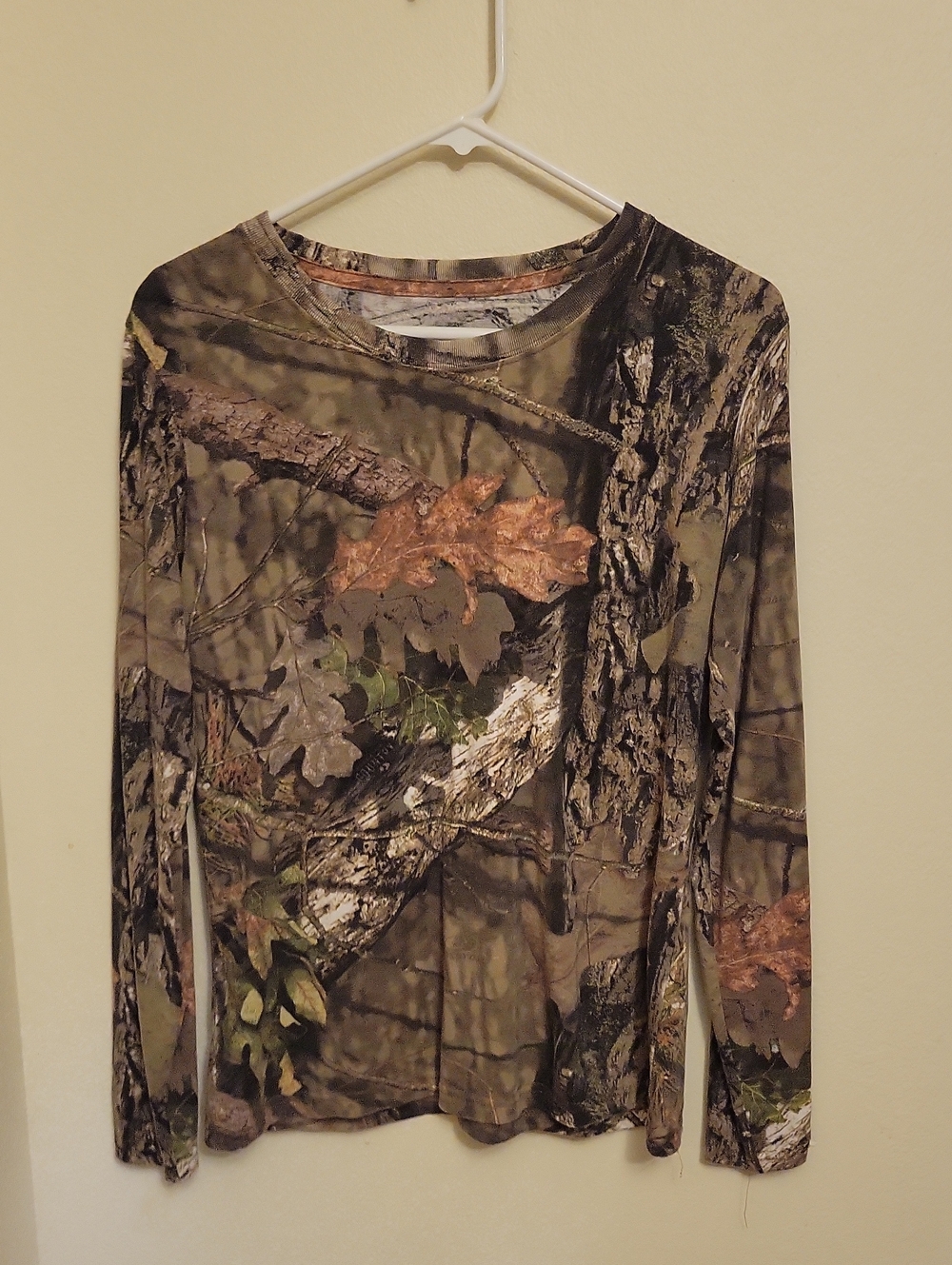 Women's Long-Sleeve Camouflage Top - Brown/Green